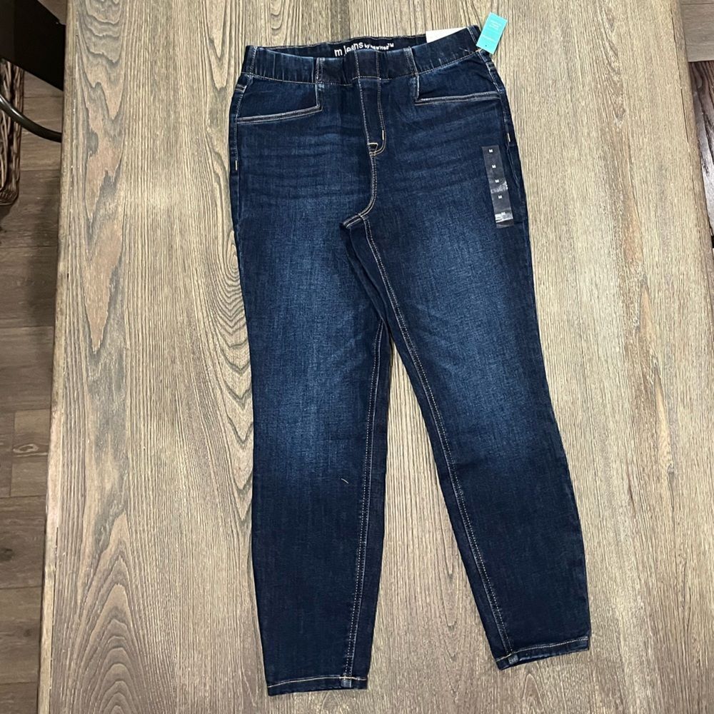 NWT M Jeans by Maurices Skinny High Rise Jegging Jeans Stretch Denim Blue Medium